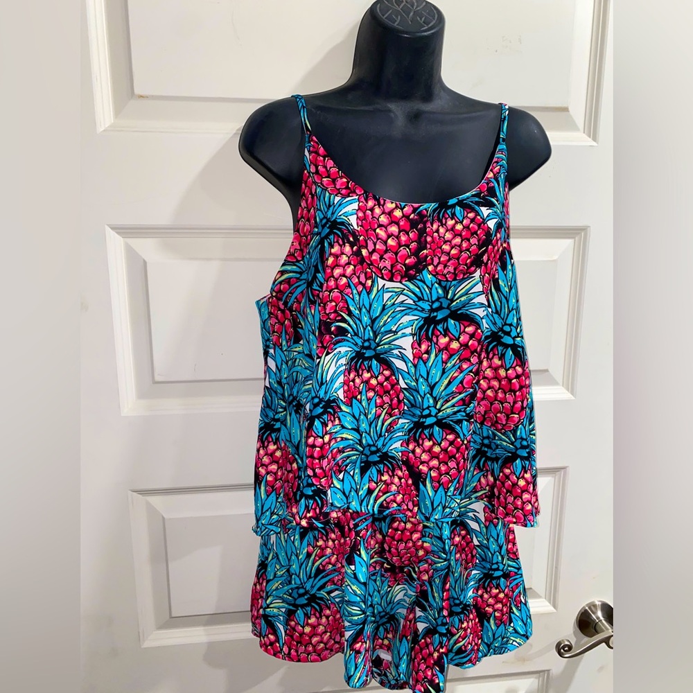 Buddy Love brand pineapple print romper size large NWOT